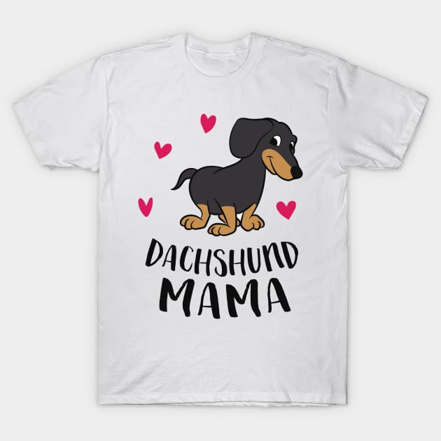 Cute Dachshund Mom Gift For Dachshund Mama T-Shirt by EQDesigns